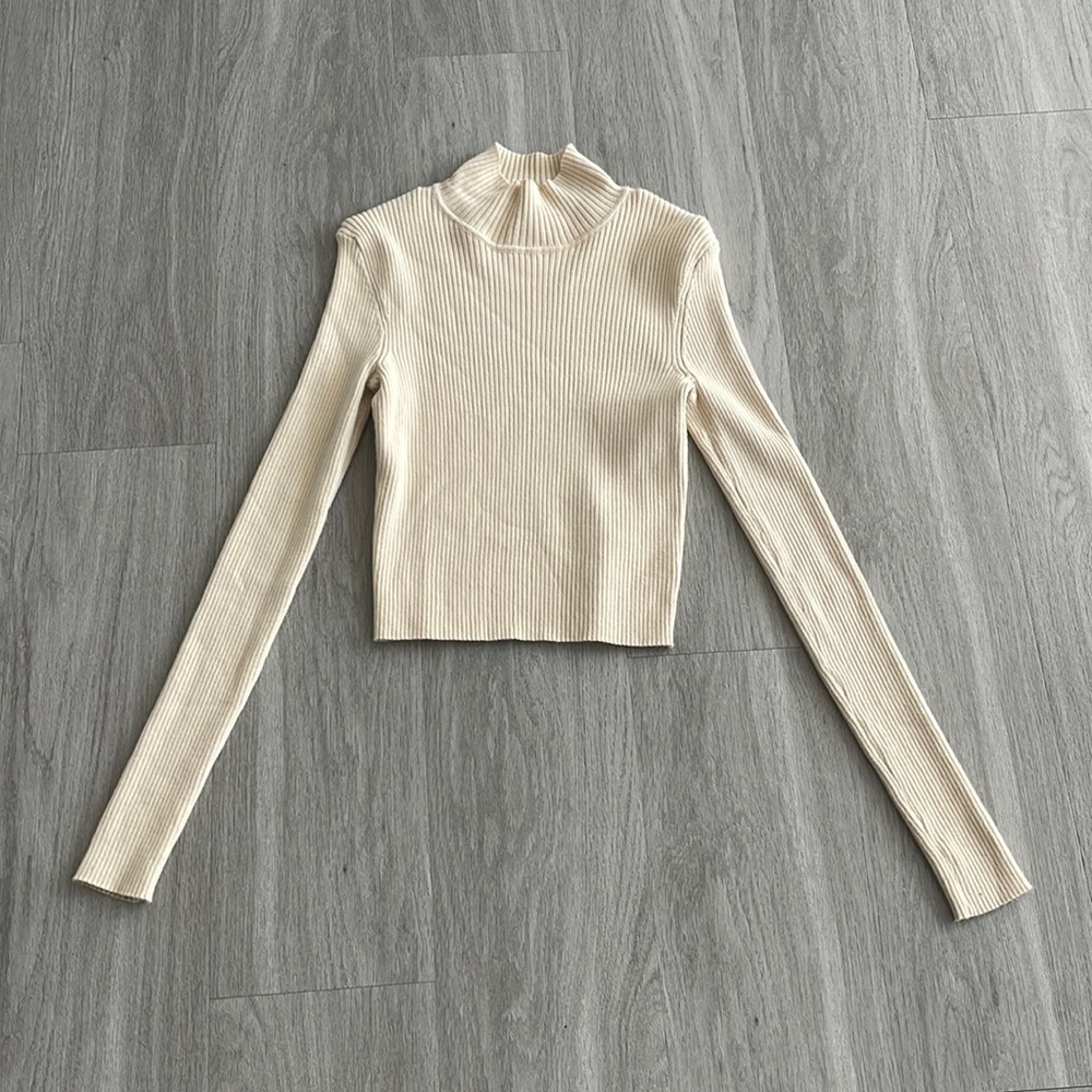Princess Polly Albie Mockneck Top Cream